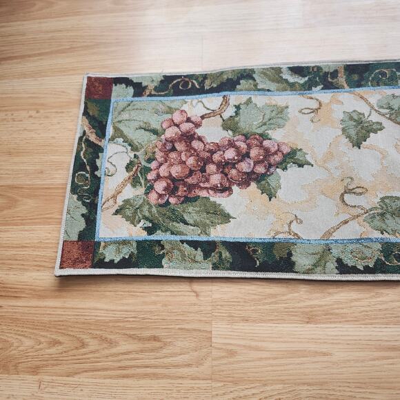 Scene Weaver Grapes Vineyard Woven Tapestry Table Runner 70x13 Tuscan Decor USA - Picture 8 of 9